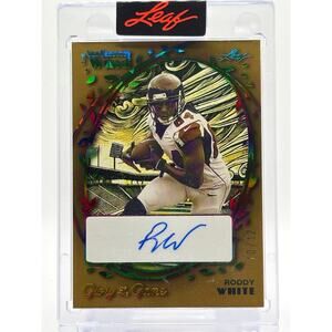 2025 Leaf Glory Of The Game Roddy White Encased Autumn Wind Auto 10/12 SP Falcon
